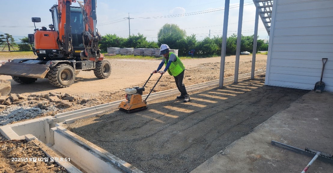 콘크리트 배수로관 설치(다짐)